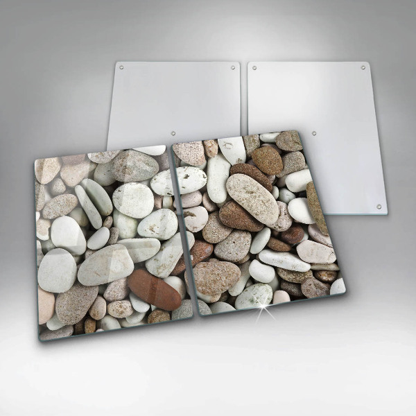 Glass chopping board Background small stones