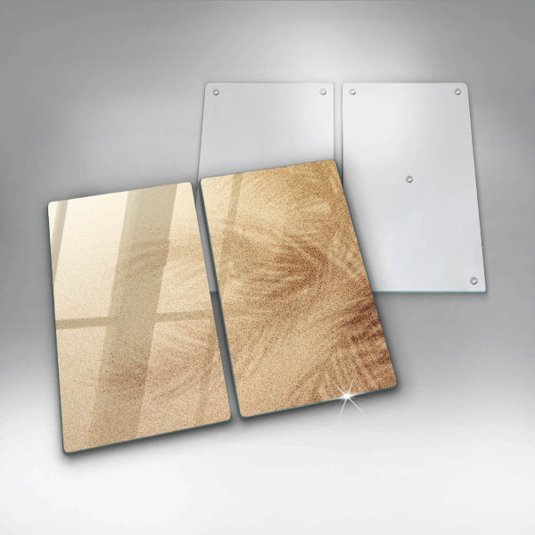 Glass chopping board Beach sand and holidays