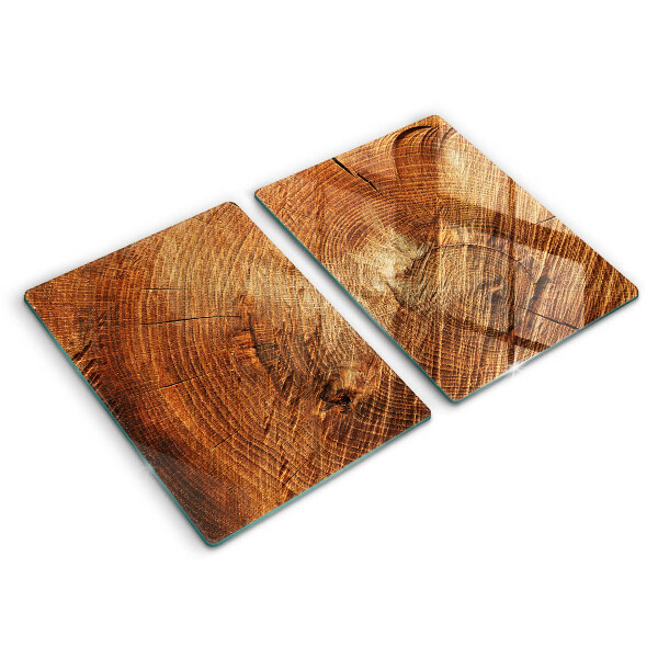 Glass chopping board Wood grain