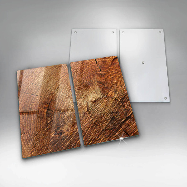 Glass chopping board Wood grain