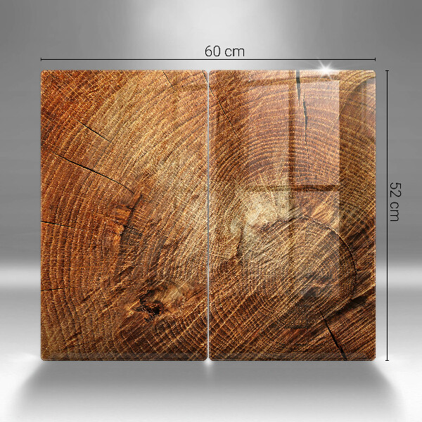 Glass chopping board Wood grain