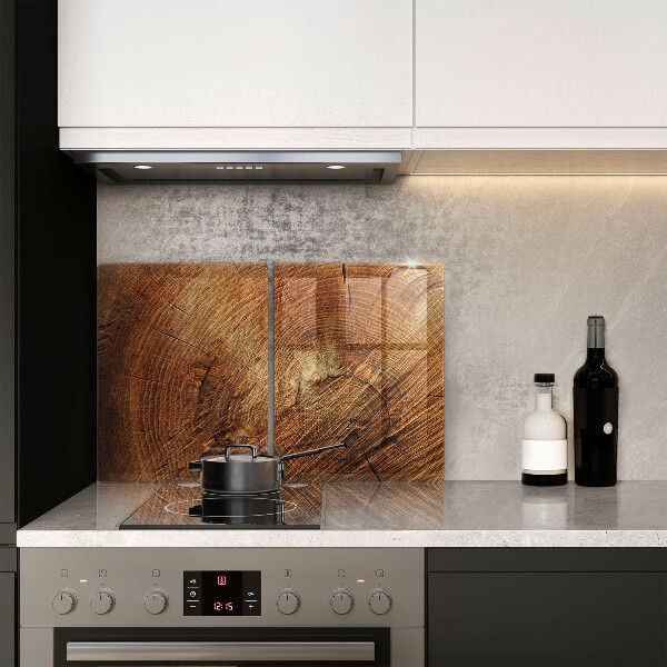 Glass chopping board Wood grain