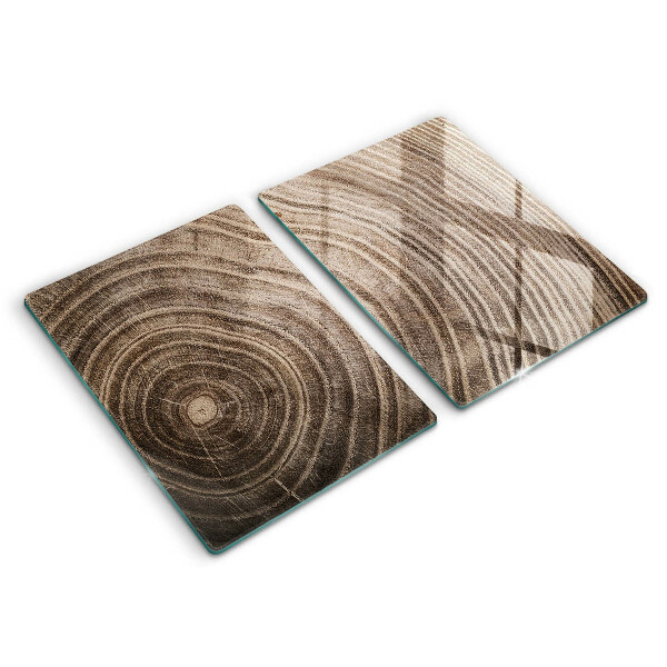 Glass chopping board Wood grain