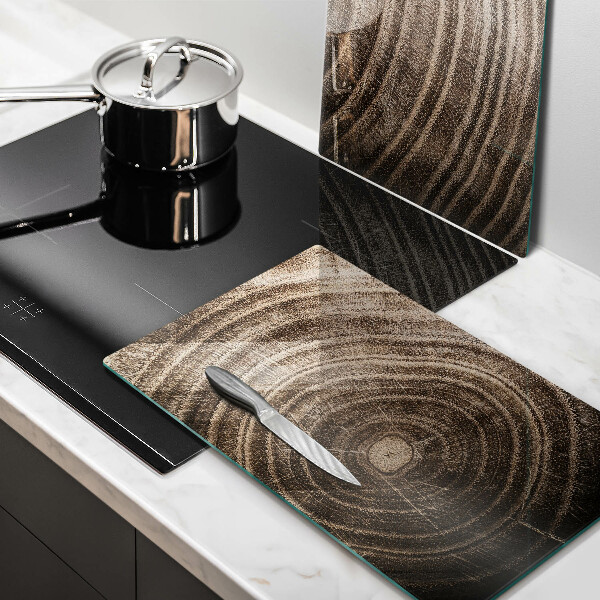 Glass chopping board Wood grain
