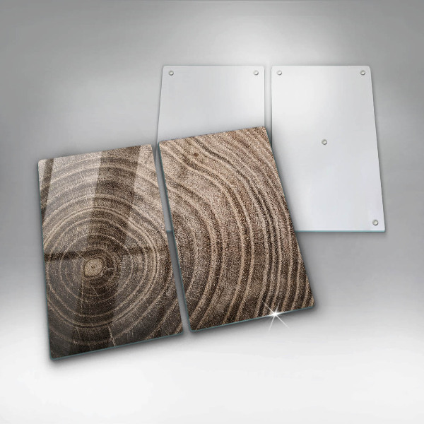 Glass chopping board Wood grain
