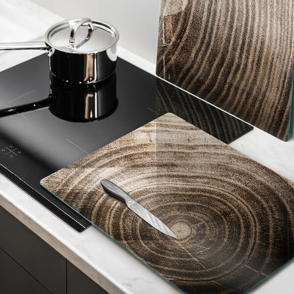 Glass chopping board Wood grain