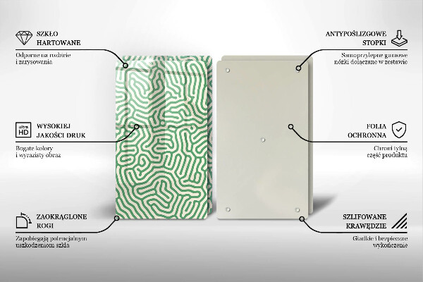 Glass chopping board Abstraction lines