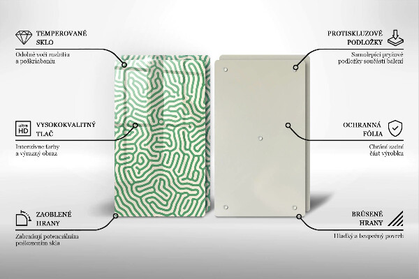 Glass chopping board Abstraction lines