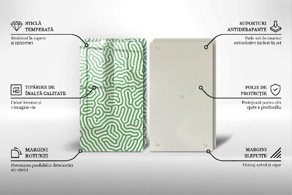 Glass chopping board Abstraction lines