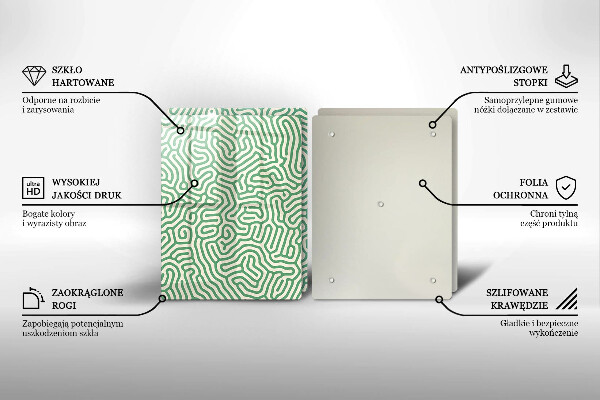 Glass chopping board Abstraction lines