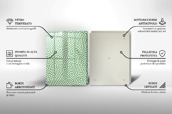 Glass chopping board Abstraction lines
