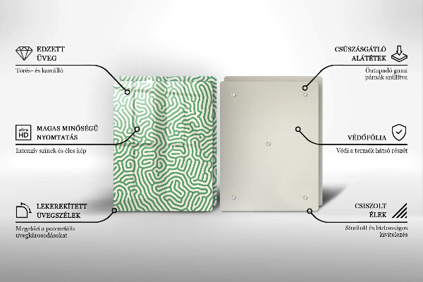Glass chopping board Abstraction lines