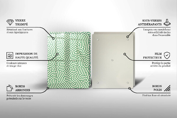Glass chopping board Abstraction lines