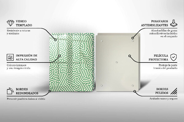 Glass chopping board Abstraction lines