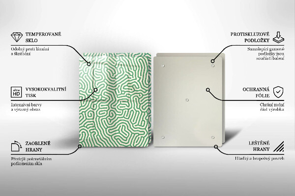 Glass chopping board Abstraction lines