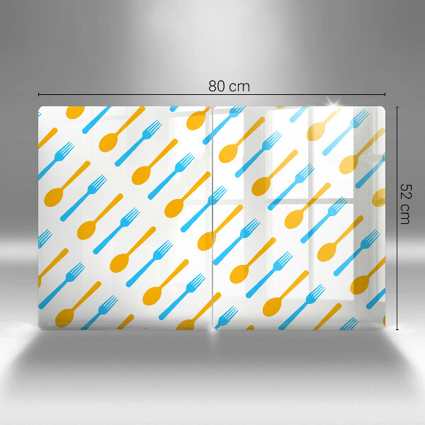 Glass chopping board Forks and spans