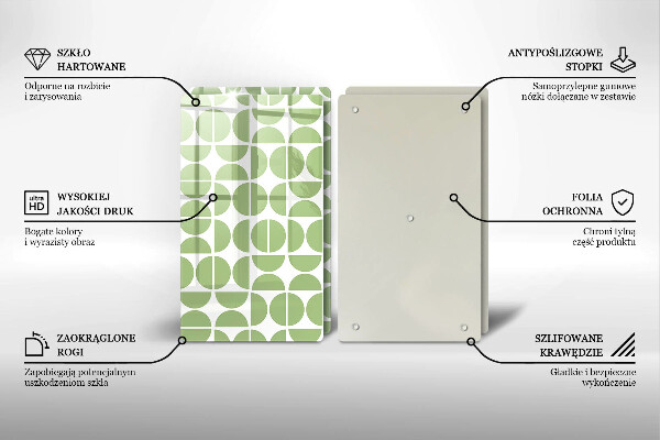 Glass chopping board Boho shapes