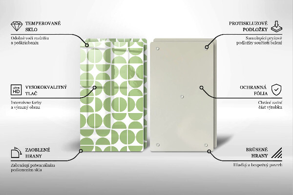 Glass chopping board Boho shapes