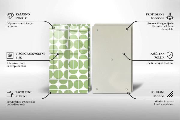 Glass chopping board Boho shapes