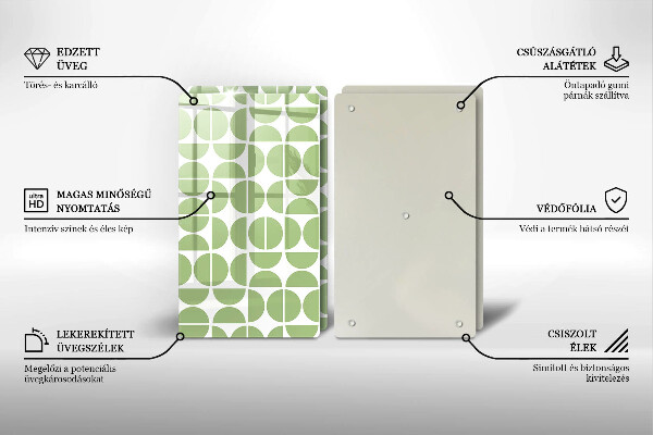 Glass chopping board Boho shapes