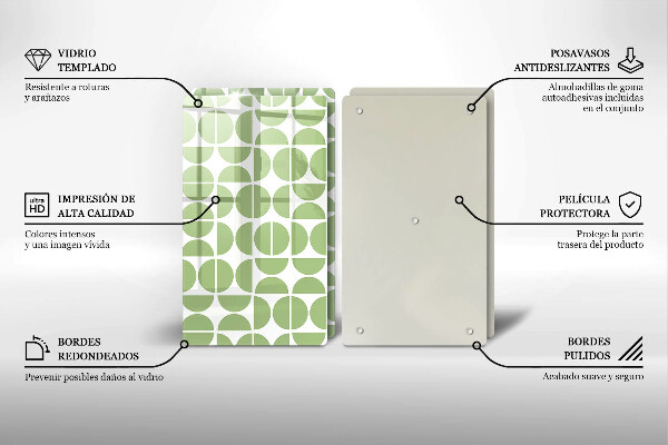 Glass chopping board Boho shapes