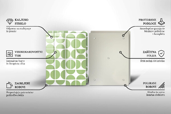 Glass chopping board Boho shapes