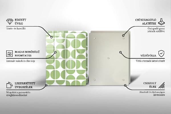 Glass chopping board Boho shapes