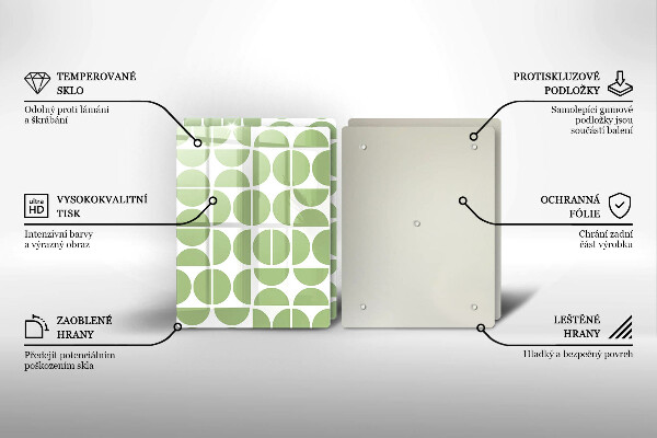 Glass chopping board Boho shapes