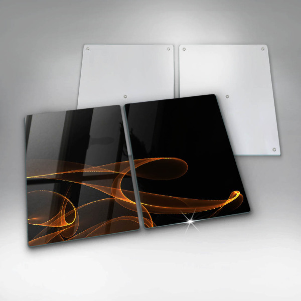 Glass chopping board Abstract lines