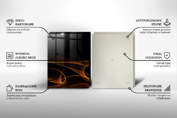 Glass chopping board Abstract lines