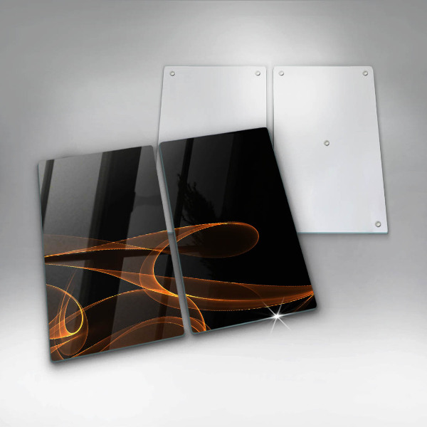 Glass chopping board Abstract lines