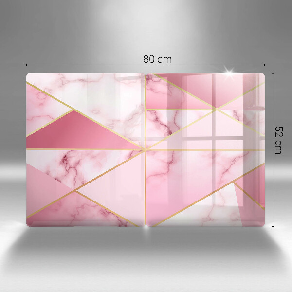 Glass chopping board Geometric marble