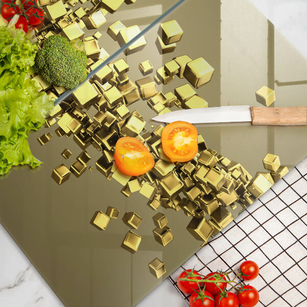 Glass chopping board Abstraction 3D geometry