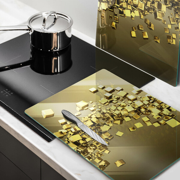 Glass chopping board Abstraction 3D geometry