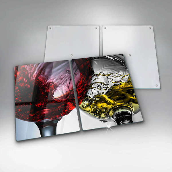 Glass chopping board Wine glasses