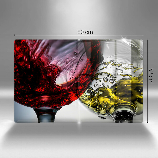 Glass chopping board Wine glasses