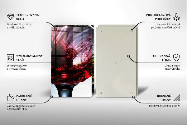 Glass chopping board Wine glasses