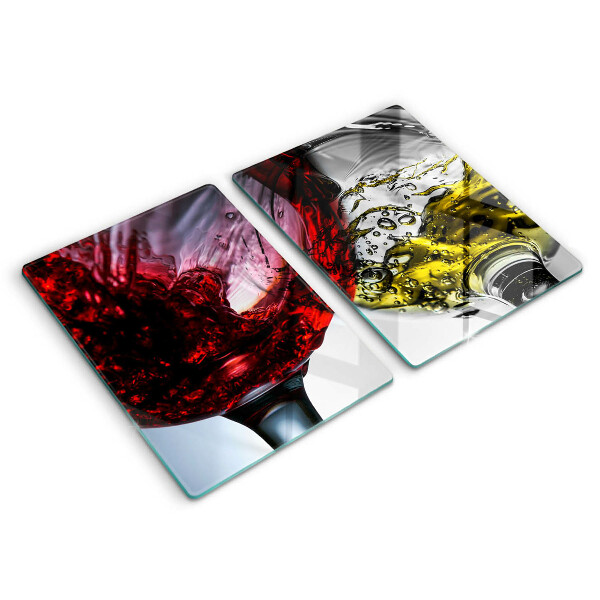 Glass chopping board Wine glasses