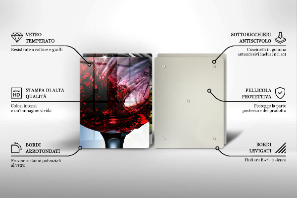 Glass chopping board Wine glasses