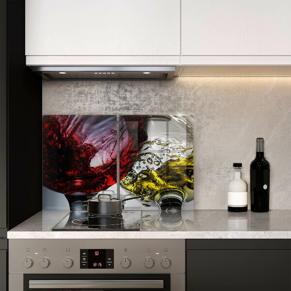 Glass chopping board Wine glasses