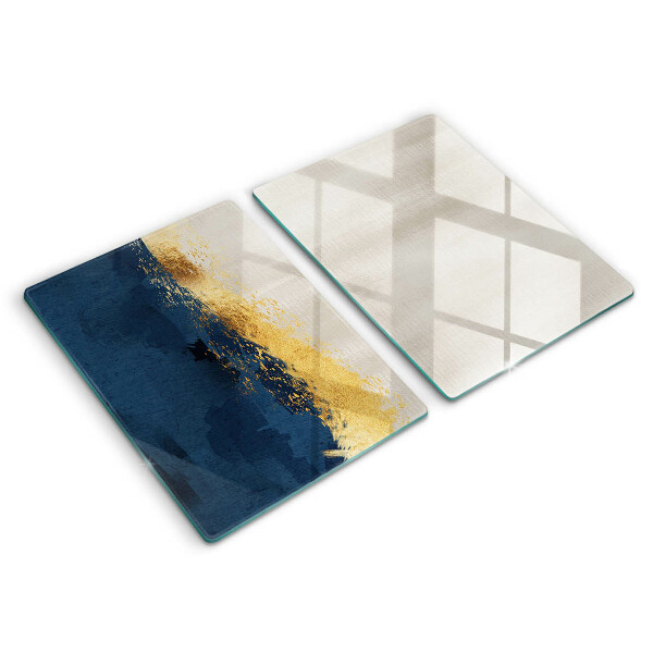 Glass chopping board Abstraction gold