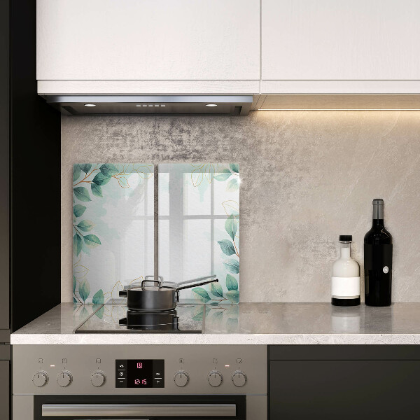 Glass chopping board Painted leaves