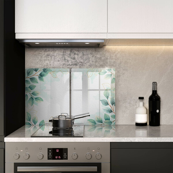 Glass chopping board Painted leaves