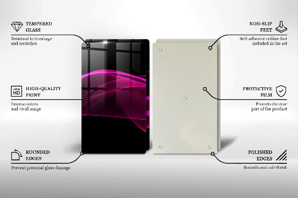 Glass chopping board Pink abstraction