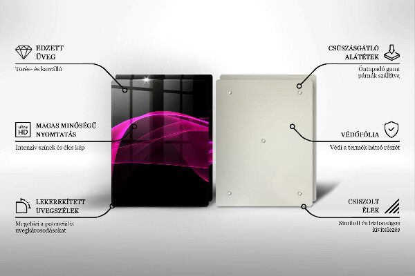 Glass chopping board Pink abstraction