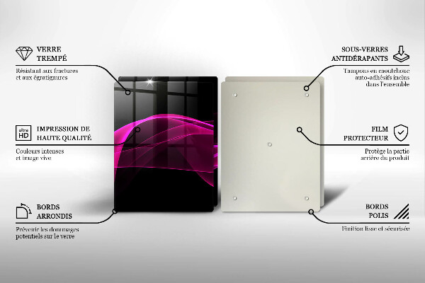 Glass chopping board Pink abstraction