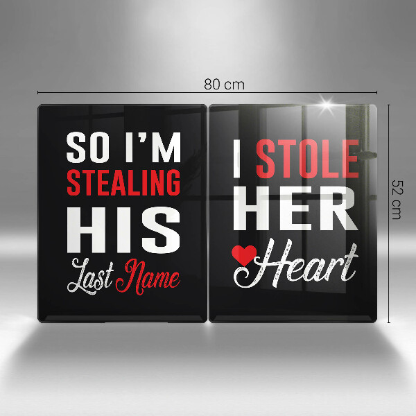 Glass chopping board Inscription, sentence, pattern