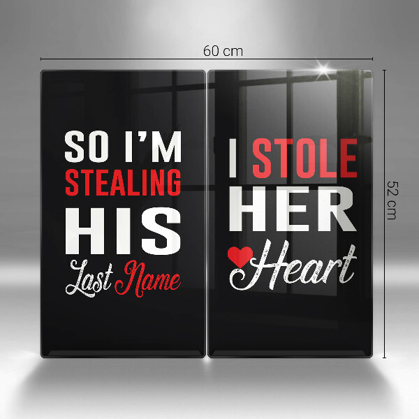 Glass chopping board Inscription, sentence, pattern