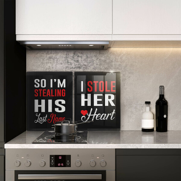 Glass chopping board Inscription, sentence, pattern