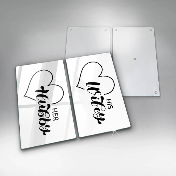 Glass chopping board Inscription, sentence, pattern